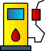bomba línea lleno degradado icono vector