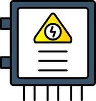 Fuse Box Line Filled Gradient  Icon vector