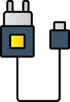 Charger Line Filled Gradient  Icon vector