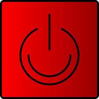Turn On Line Filled Gradient  Icon vector