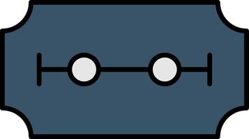 Razor Blade Line Filled Gradient  Icon vector