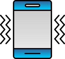 Vibration Line Filled Gradient  Icon vector