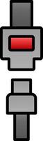 Seat Belt Line Filled Gradient  Icon vector