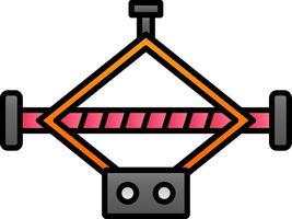 Car Jack Line Filled Gradient  Icon vector