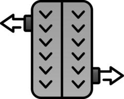 rueda alineación línea lleno degradado icono vector