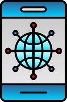 Internet Line Filled Gradient  Icon vector