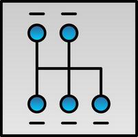 Shift Line Filled Gradient  Icon vector