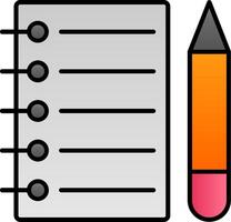 Note Line Filled Gradient  Icon vector