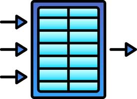 aire filtrar línea lleno degradado icono vector