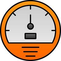 Speedometer Line Filled Gradient  Icon vector
