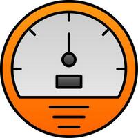 Speedometer Line Filled Gradient  Icon vector