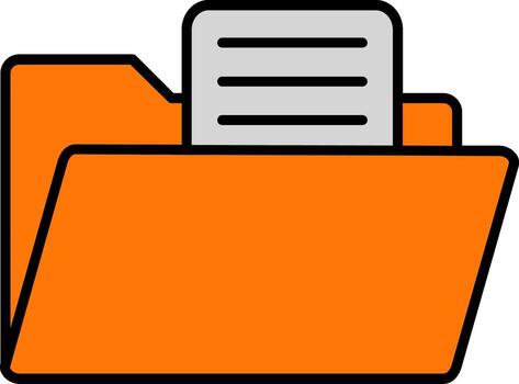 archivo directorio línea lleno degradado icono vector