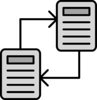File Sharing Line Filled Gradient  Icon vector