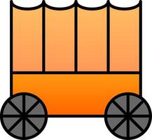 Carriage Line Filled Gradient  Icon vector