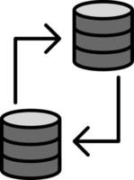 Data Transfer Line Filled Gradient  Icon vector