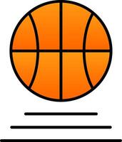 Basketball Line Filled Gradient  Icon vector