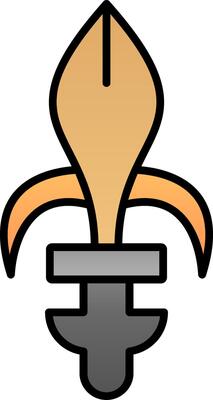 Fleur de lis Line Filled Gradient  Icon