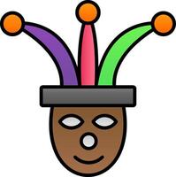 Jester Line Filled Gradient  Icon vector