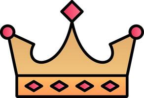 King Line Filled Gradient  Icon vector