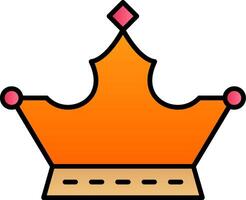 Monarchy Line Filled Gradient  Icon vector