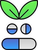 vitaminas línea lleno degradado icono vector