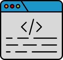 Coding Line Filled Gradient  Icon vector