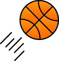 baloncesto línea lleno degradado icono vector