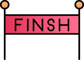 Finish Line Line Filled Gradient  Icon vector