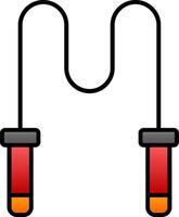 Skipping Rope Line Filled Gradient  Icon vector