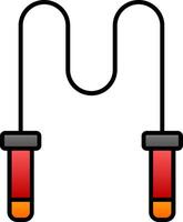 Skipping Rope Line Filled Gradient  Icon vector