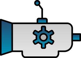 Gearbox Line Filled Gradient  Icon vector