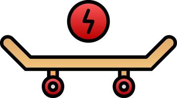 Skateboard Line Filled Gradient  Icon vector