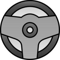 Steering Wheel Line Filled Gradient  Icon vector