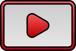 vídeo línea lleno degradado icono vector