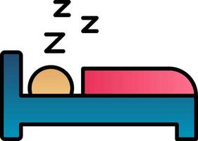 Sleep Line Filled Gradient  Icon vector