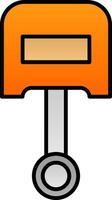 Piston Line Filled Gradient  Icon vector