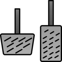 Car Pedals Line Filled Gradient  Icon vector