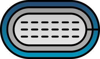 Running Track Line Filled Gradient  Icon vector