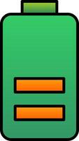Battery Line Filled Gradient  Icon vector