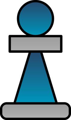 Pawn Line Filled Gradient  Icon