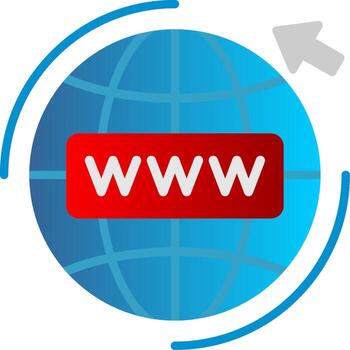 Website Flat Gradient  Icon vector