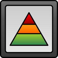 Pyramid Line Filled Gradient  Icon vector