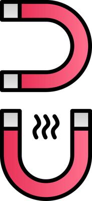 Magnet Line Filled Gradient  Icon