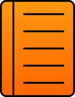 Notebook Line Filled Gradient  Icon vector