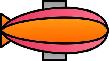 Zeppelin Line Filled Gradient  Icon vector