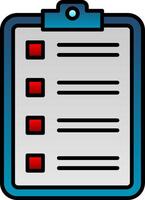 Checklist Line Filled Gradient  Icon vector