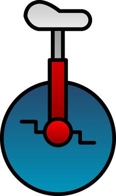 Monocycle Line Filled Gradient  Icon