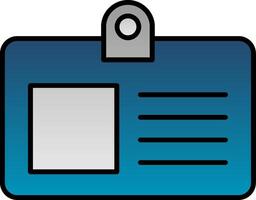 Id Card Line Filled Gradient  Icon vector