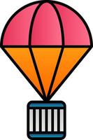 Parachute Line Filled Gradient  Icon vector