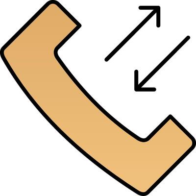 Contact Us Line Filled Gradient  Icon